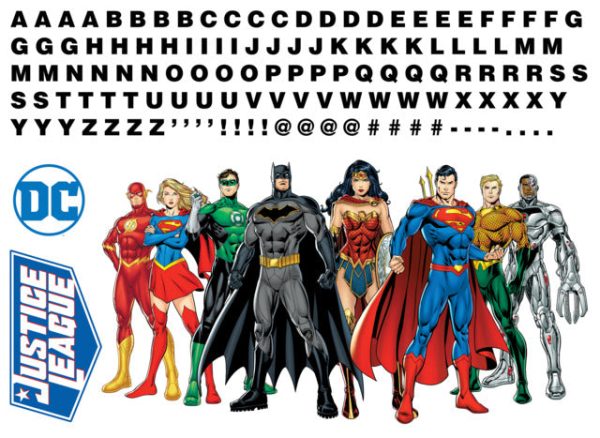 Justice League Peel And Stick Giant Wall Decals With Alphabet For Sale - Image 5