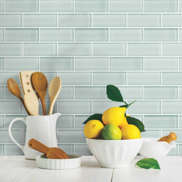 Aqua Seaglass Subway Peel And Stick Sticktile on Sale