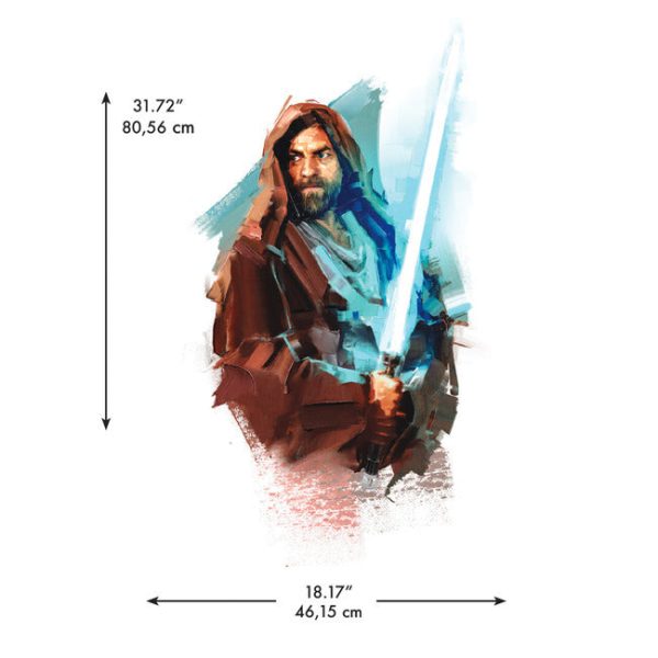 Obi Wan Kenobi Painted Peel And Stick Giant Wall Decals Fashion - Image 2