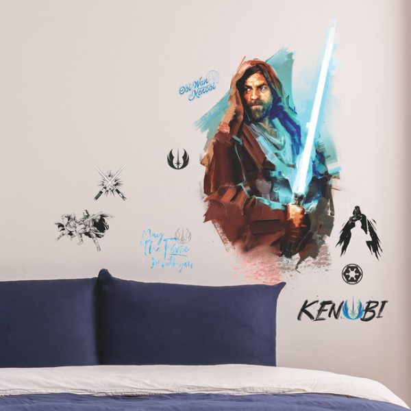 Obi Wan Kenobi Painted Peel And Stick Giant Wall Decals Fashion