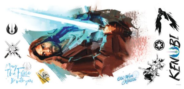 Obi Wan Kenobi Painted Peel And Stick Giant Wall Decals Fashion - Image 5