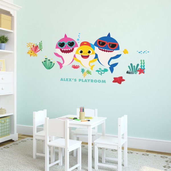 Baby Shark Peel And Stick Giant Wall Decals With Alphabet Online